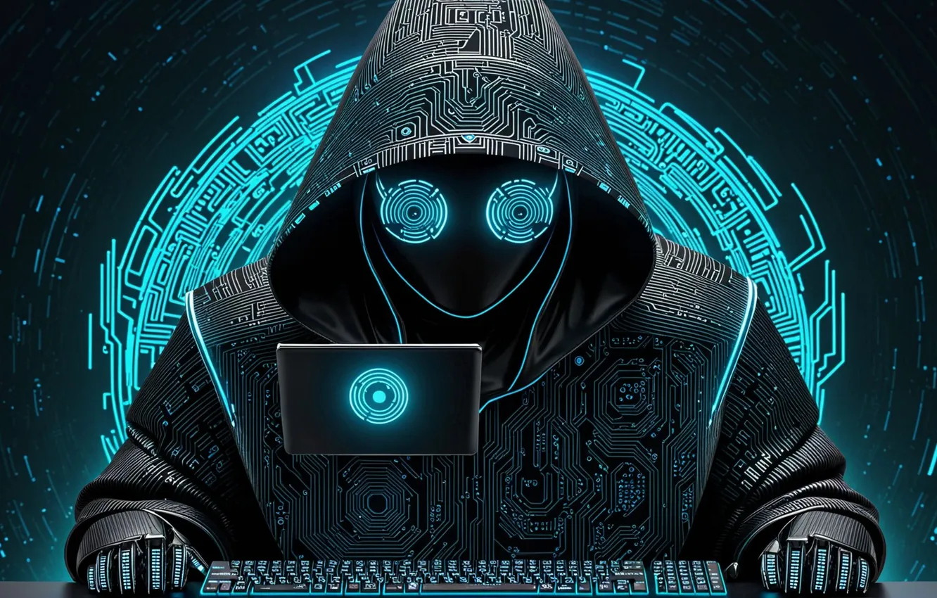 Photo wallpaper robot, hood, Player