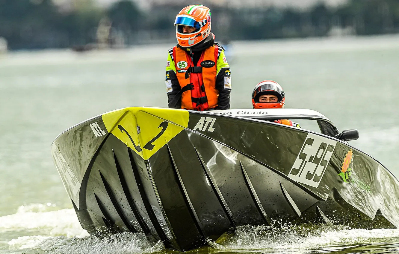 Photo wallpaper race, boat, speed