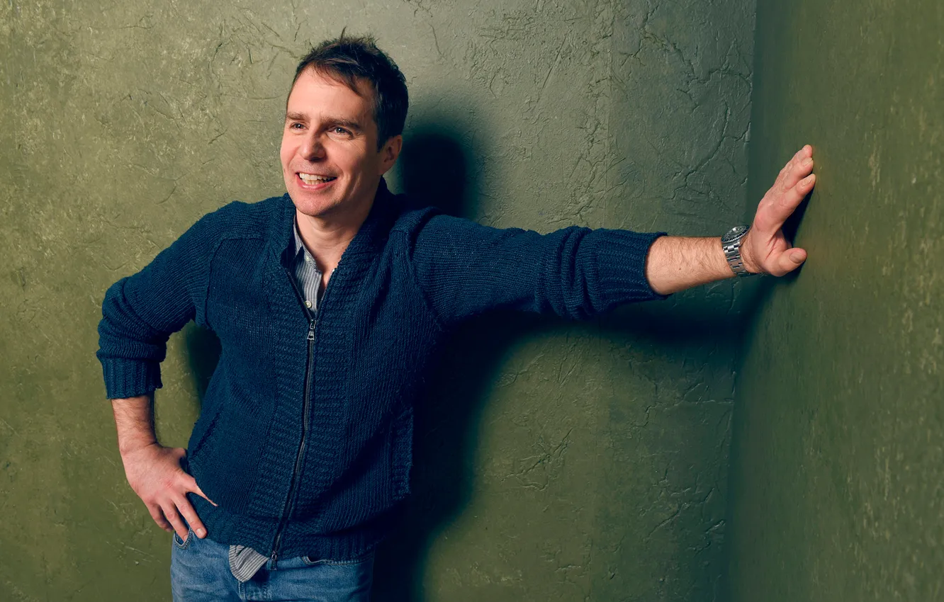 Photo wallpaper photoshoot, Sundance, for the film, Sam Rockwell, January 2015, Sam Rockwell, Don Verdun, Don Verdean