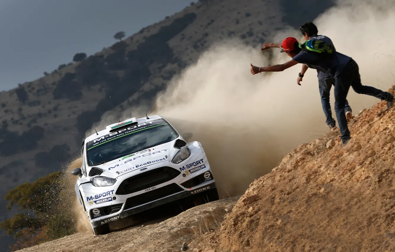 Photo wallpaper Ford, Dust, WRC, Rally, Fiesta, Evans