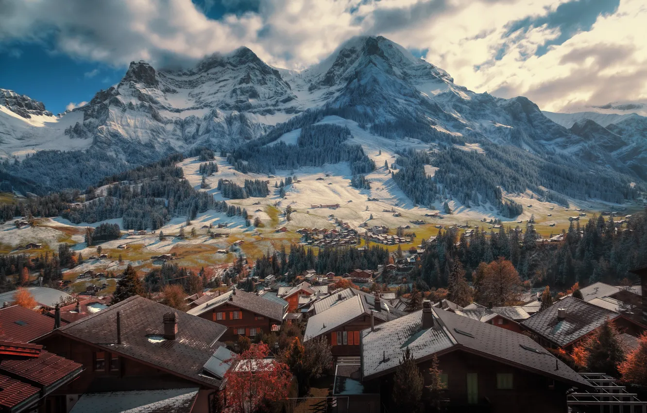 Photo wallpaper landscape, Bern, Adelboden
