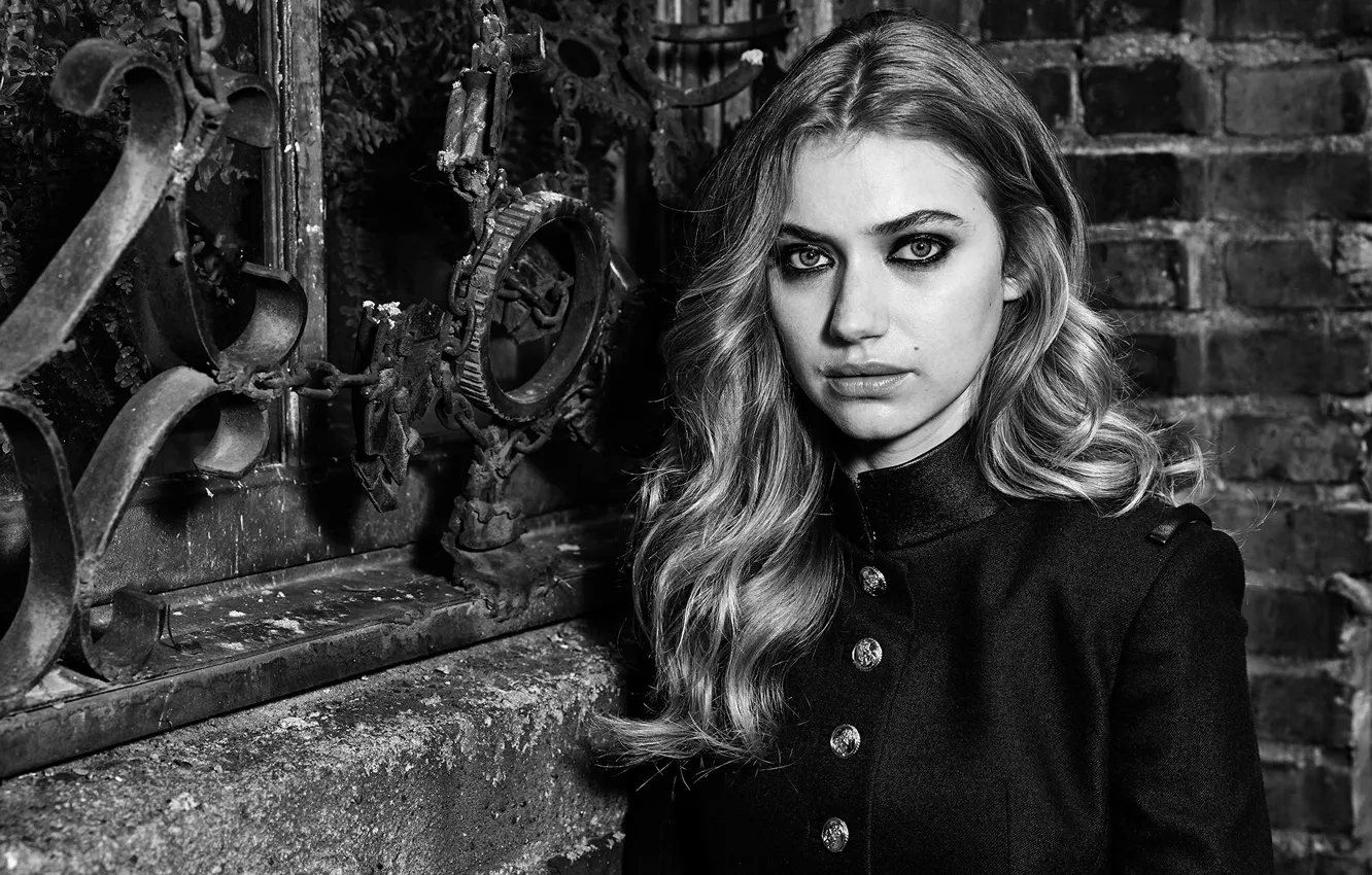 Photo wallpaper actress, black and white, photoshoot, Imogen Poots, Imogen Poots, Who What Wear, Robert Ascroft, online …