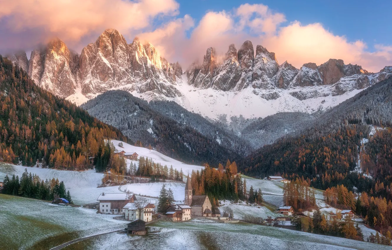 Photo wallpaper mountains, Alps, Italy, The Dolomites