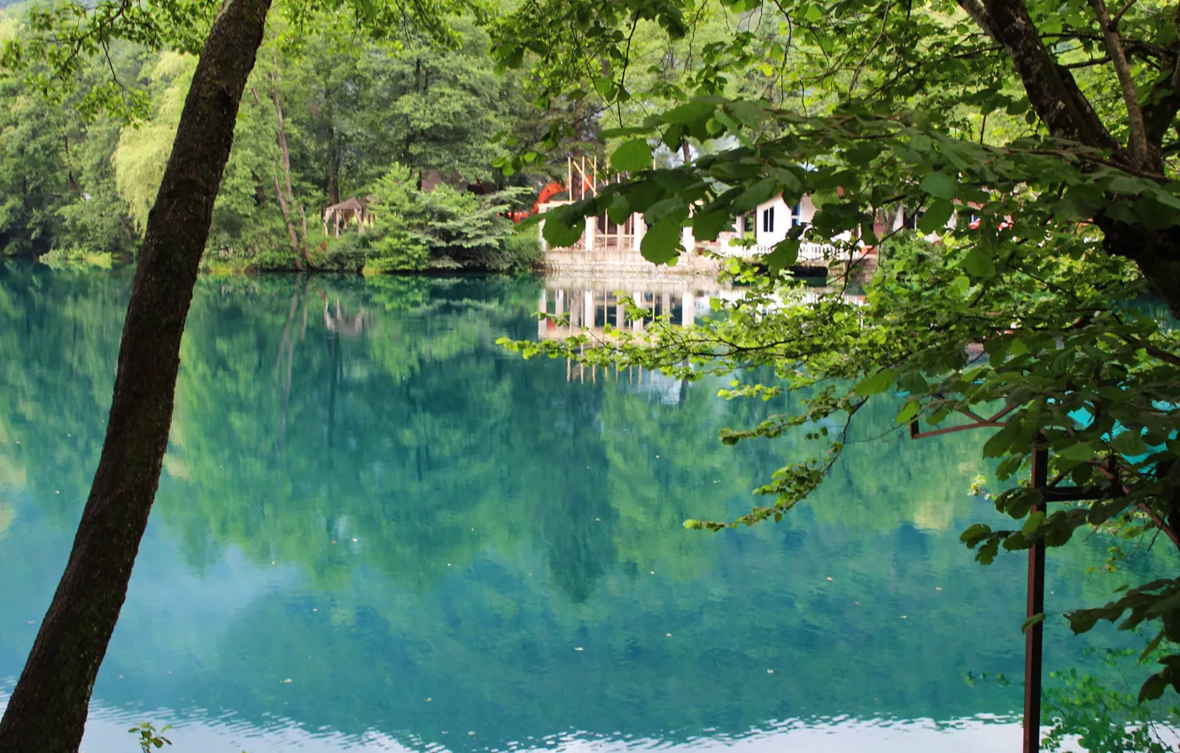 Photo wallpaper water, lake, reflection