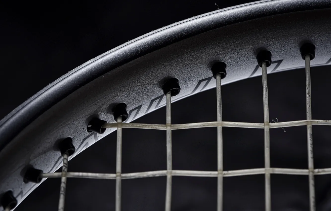 Photo wallpaper texture, black background, Tennis