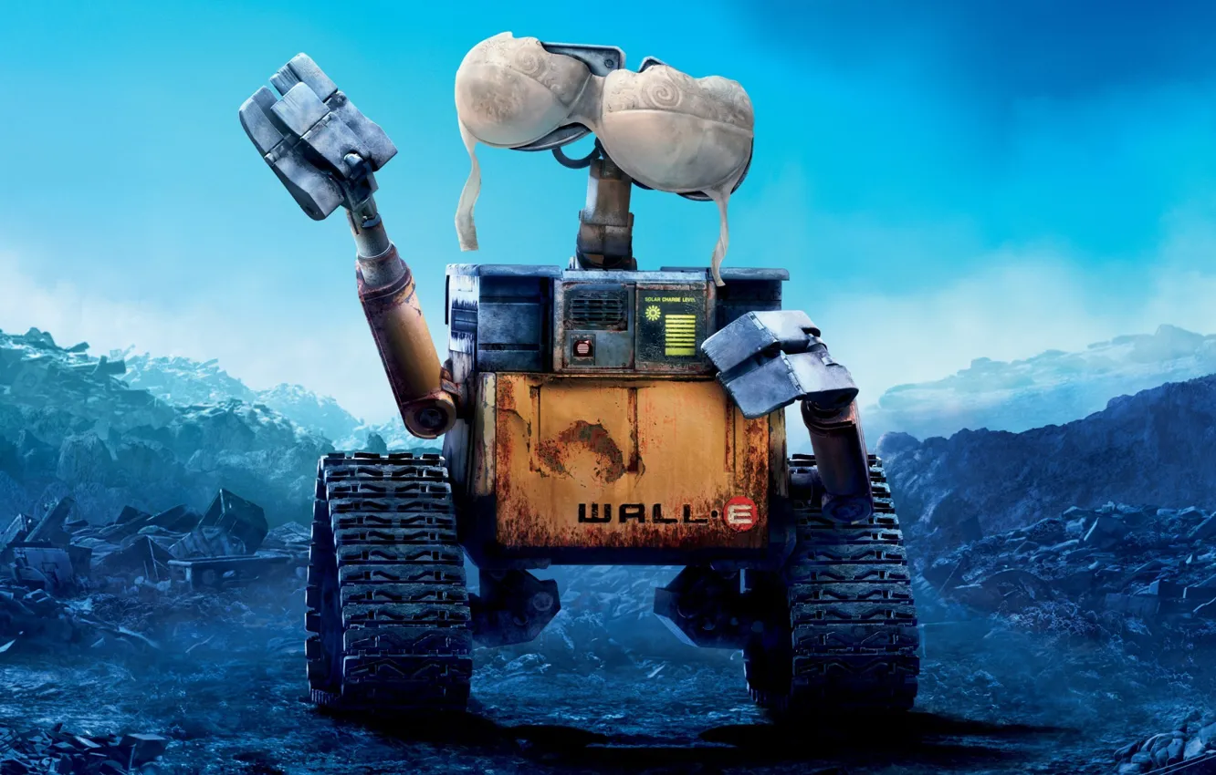 Photo wallpaper robot, wall-e, bra
