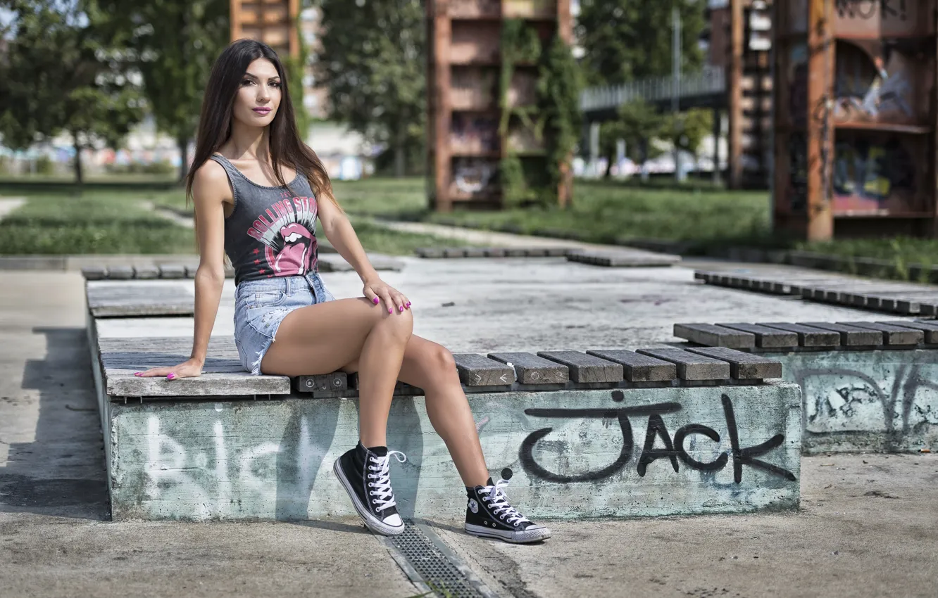 Photo wallpaper summer, look, face, style, model, hair, legs, Daniela