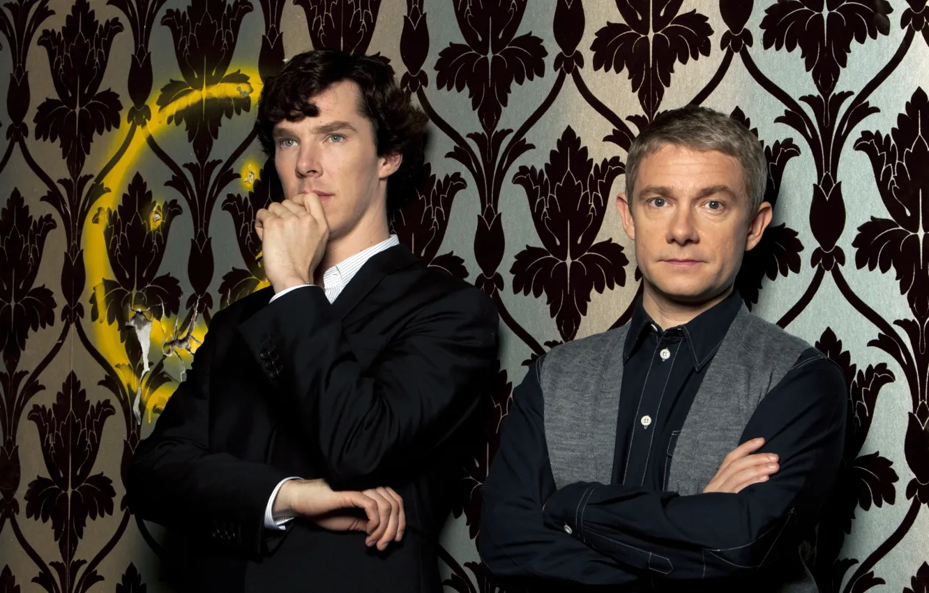 Photo wallpaper the film, Wallpaper, smile, male, the series, Sherlock Holmes, John Watson
