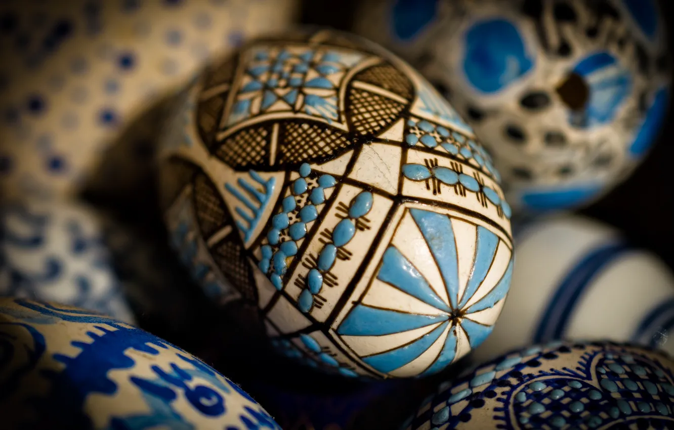 Photo wallpaper macro, holiday, eggs