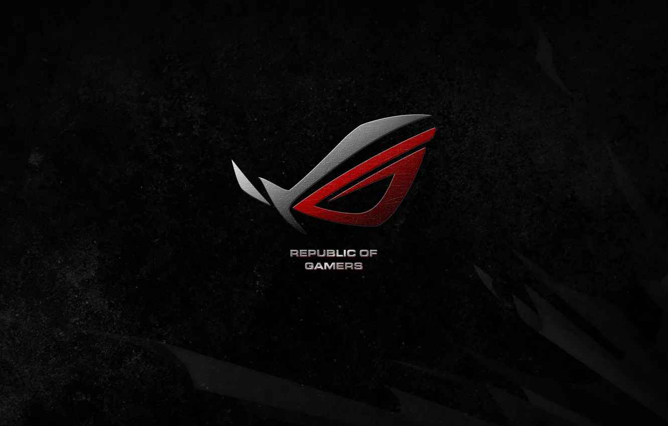 Photo wallpaper logo, high-tech, logo, black background, brand, digital art, asus, ASUS