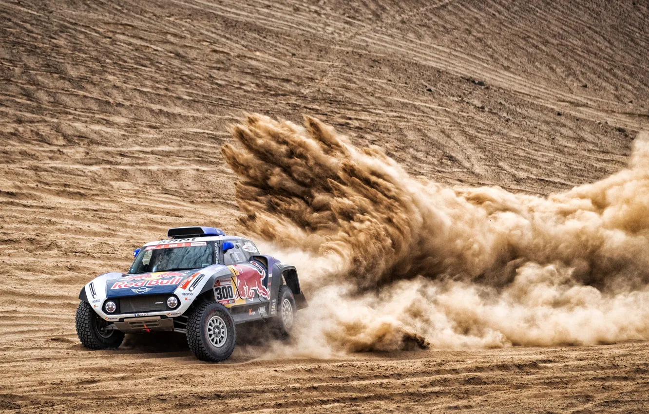 Photo wallpaper Sand, Auto, Mini, Sport, Machine, 300, Rally, Dakar
