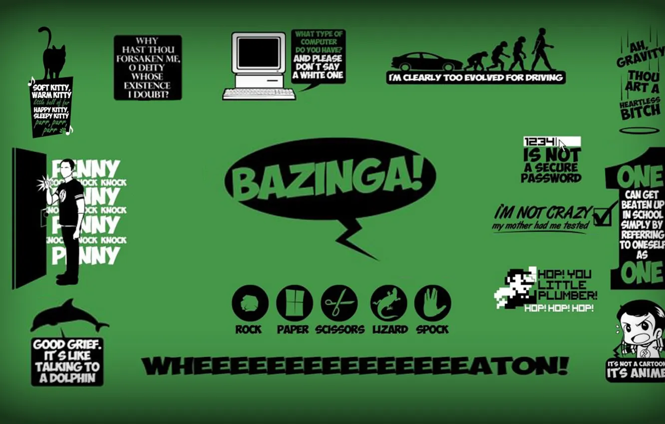 Wallpaper Wallpaper The Big Bang Theory Minimalism Bazinga Sheldon Cooper For Mobile And 6327