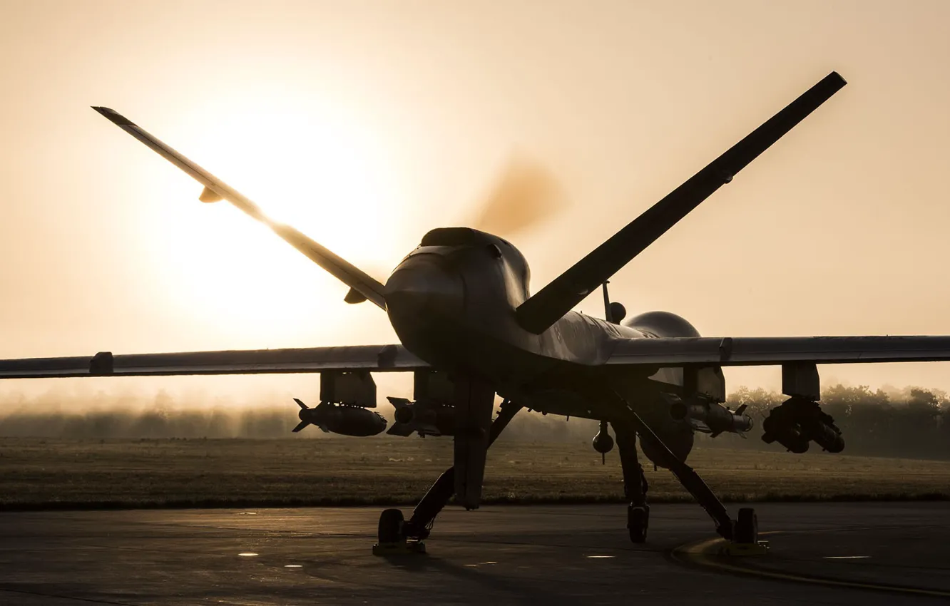 Photo wallpaper Reaper, General Atomics, MQ-9, reconnaissance and strike UAVs