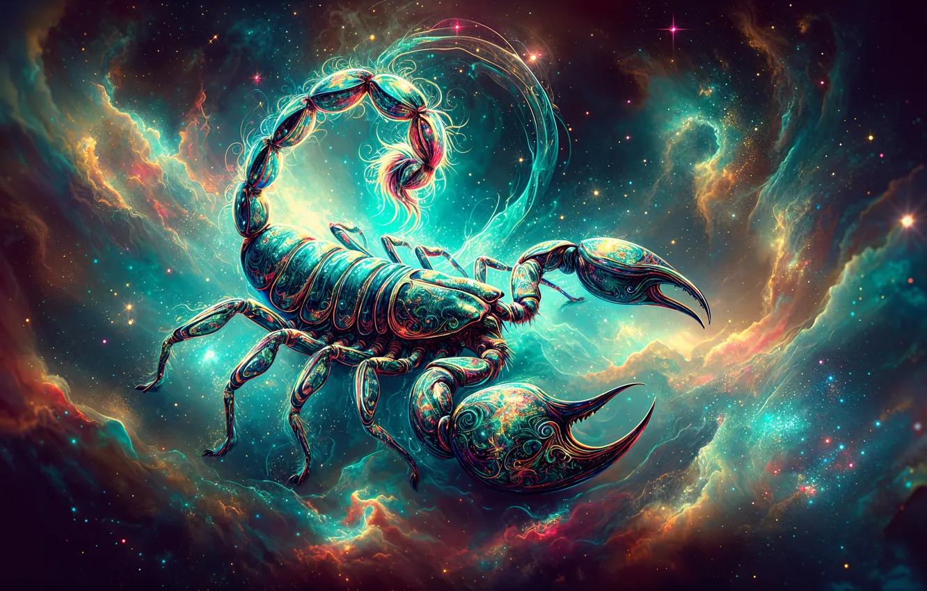 Photo wallpaper Zodiac, Constellation, Scorpio