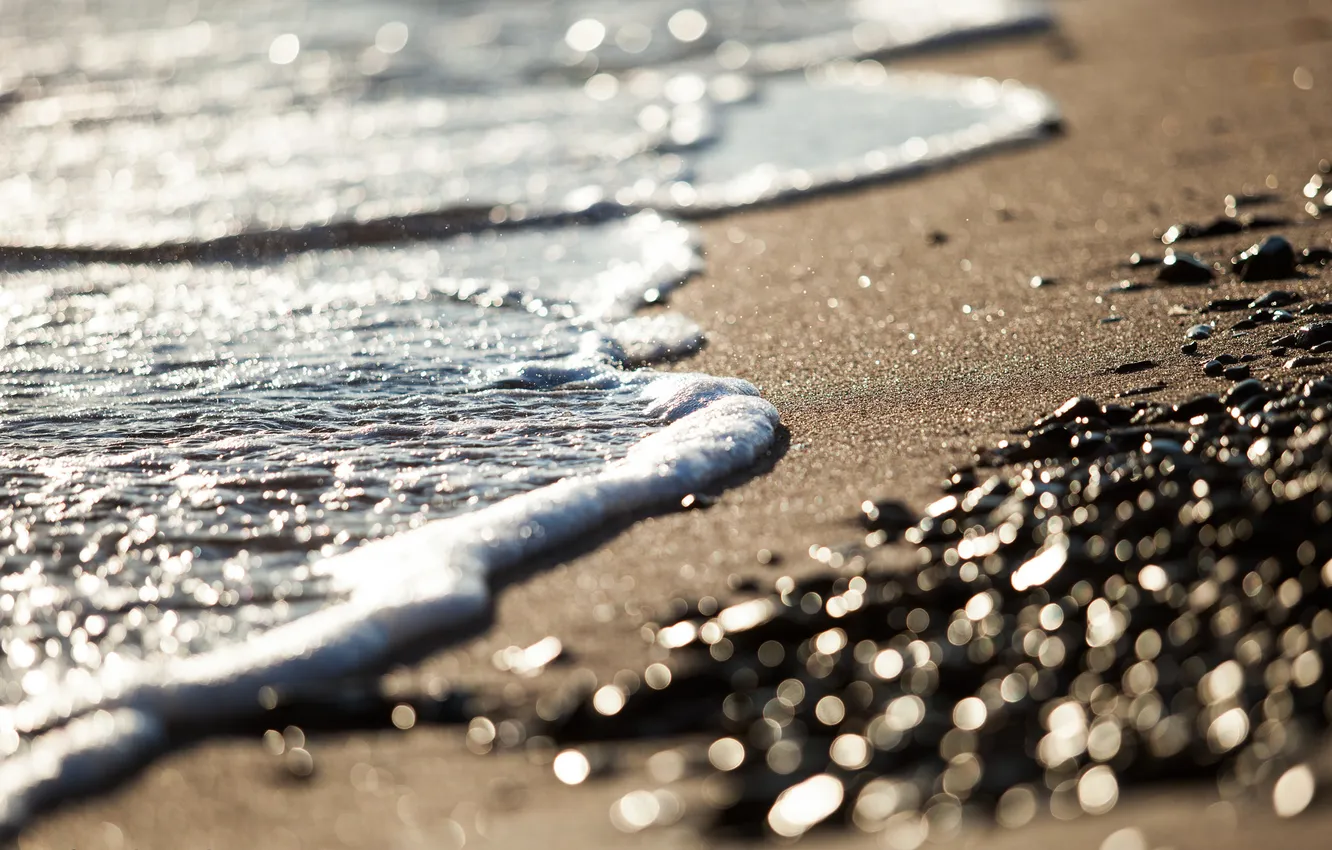 Photo wallpaper sea, beach, nature, bokeh