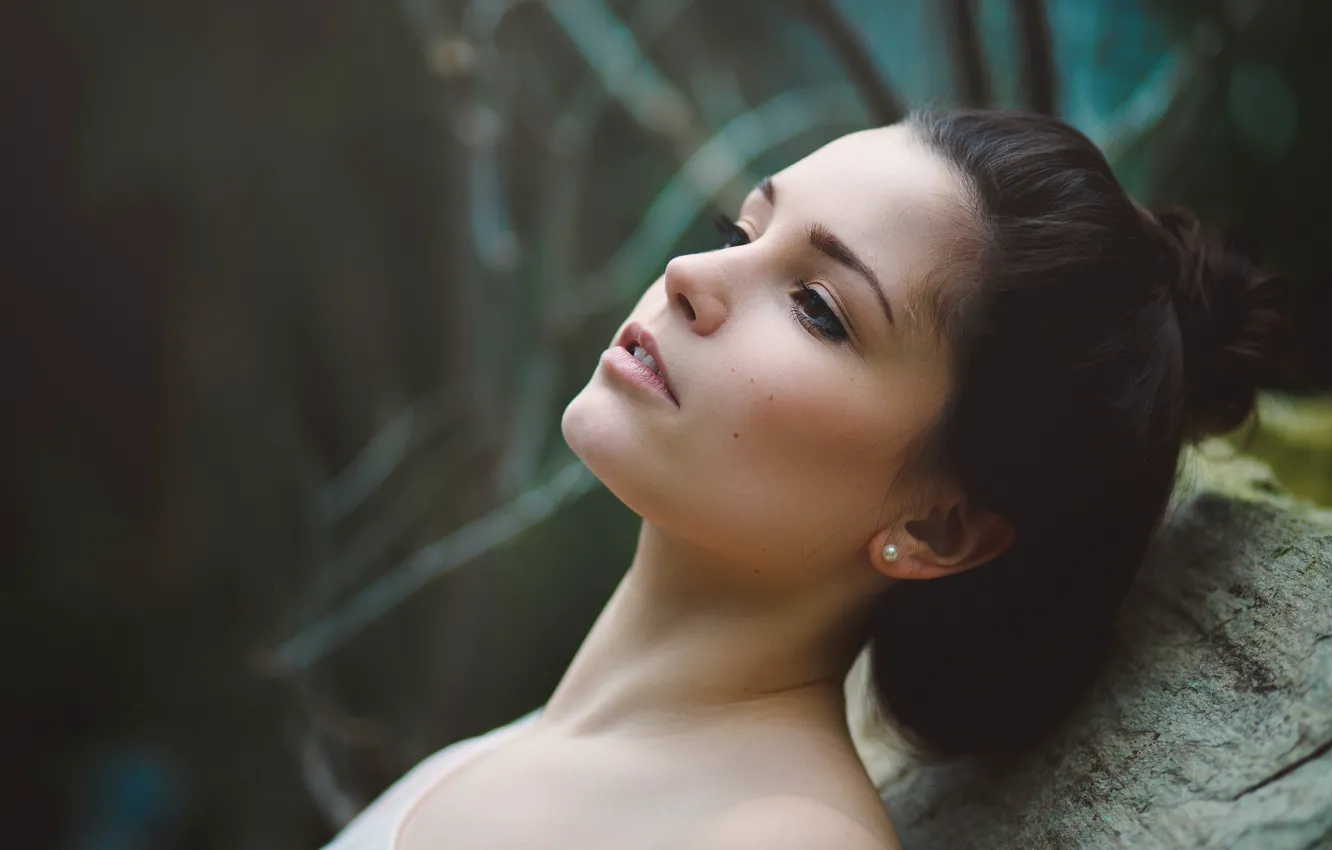 Photo wallpaper girl, portrait, brunette