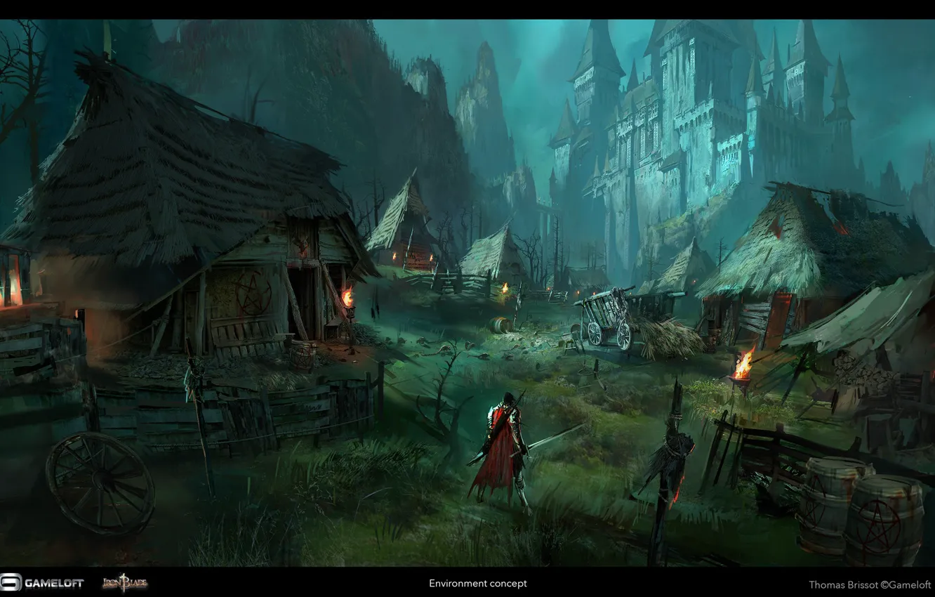 Photo wallpaper castle, Transylvania, Iron Blade, Environment Concept