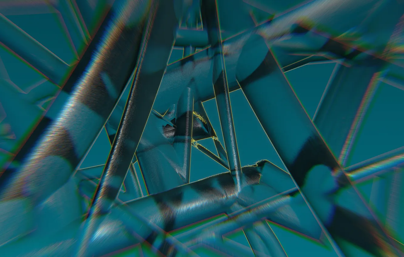 Photo wallpaper wallpaper, glass, chaos, lines, color, abstraction, Blender3d, 3dart