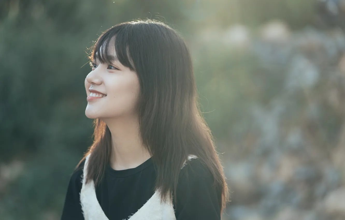 Photo wallpaper woman, smile, beautiful, model, pretty, asian, pose, japanese