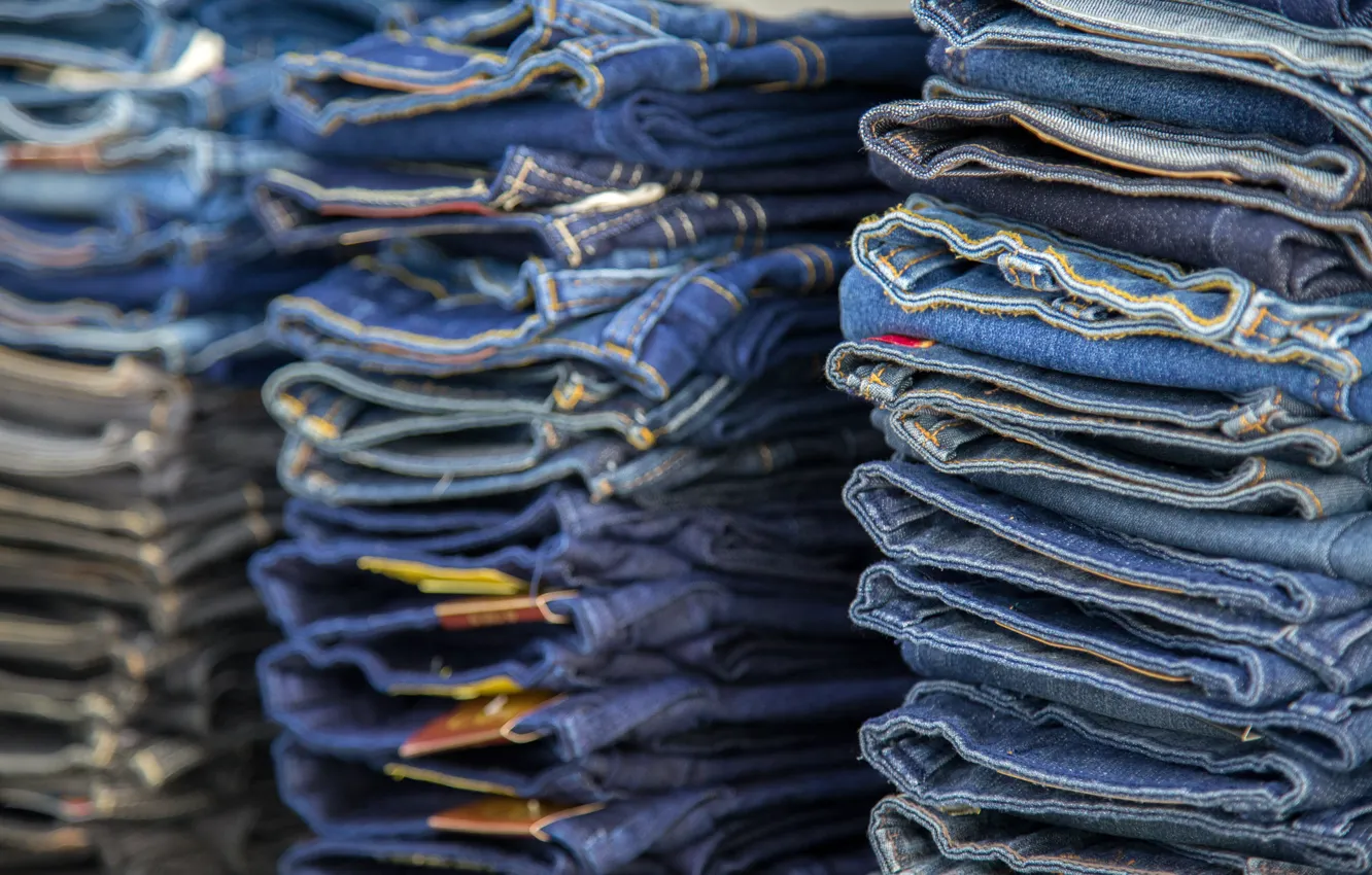Photo wallpaper jeans, stock, cloth