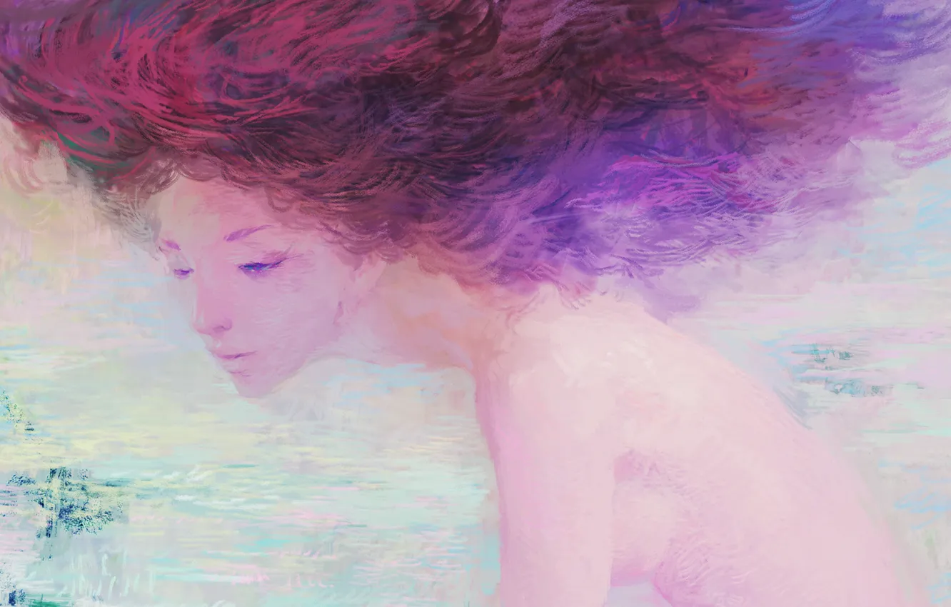 Photo wallpaper girl, art, hoooook