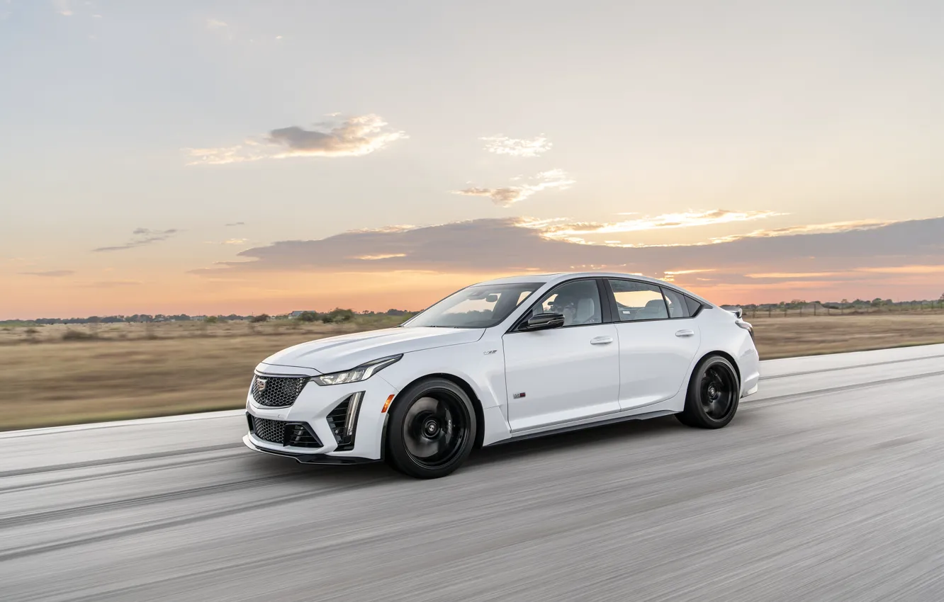 Photo wallpaper Cadillac, drive, Hennessey, Hennessey Cadillac CT5-V