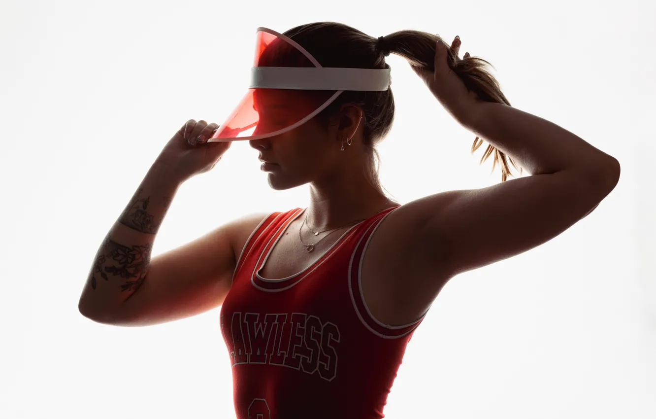 Photo wallpaper pose, model, portrait, hands, makeup, Mike, tattoo, hairstyle