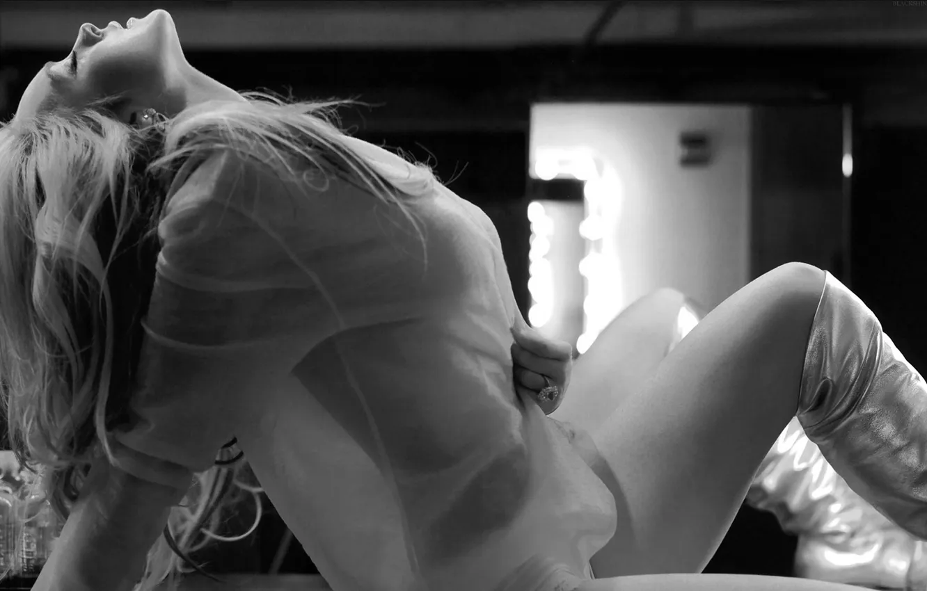 Photo wallpaper actress, black and white, Lindsay Lohan, Lindsay Lohan