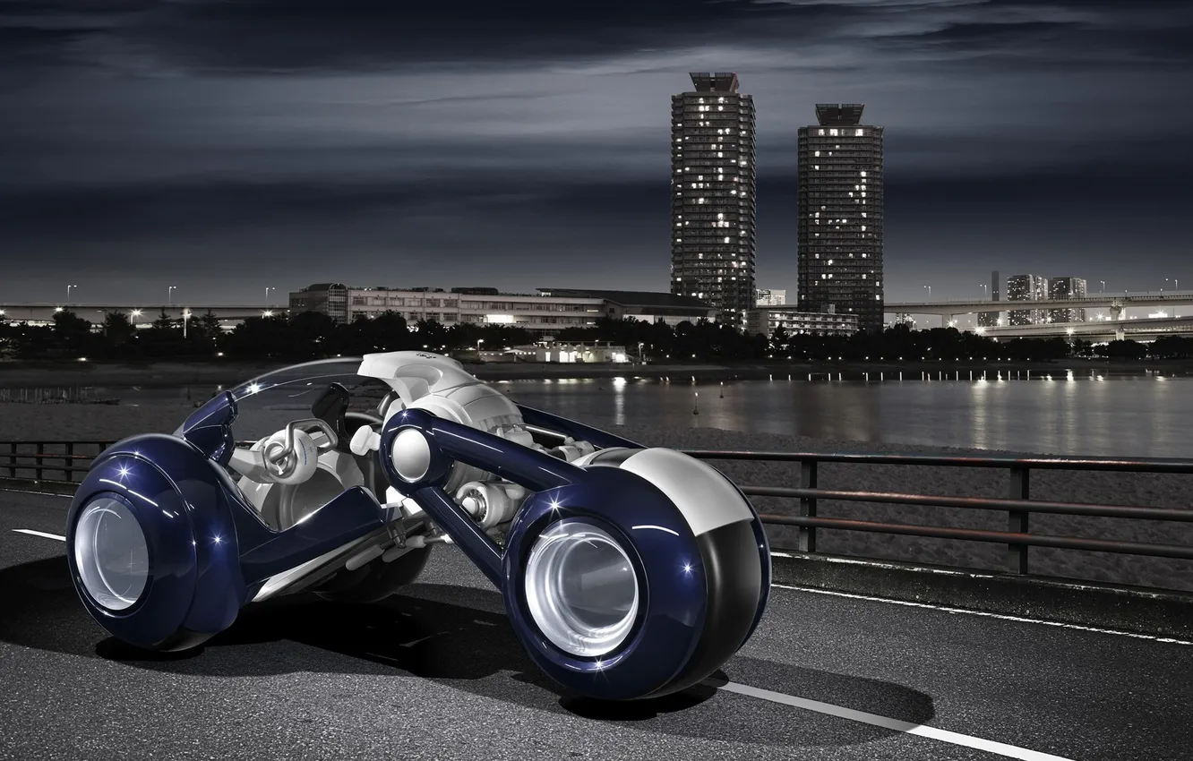 Photo wallpaper the city, fantasy, Moto, Peugeot RD Concept