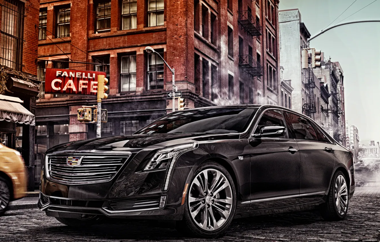 Photo wallpaper the city, street, Cadillac, sedan, Cadillac, CT6