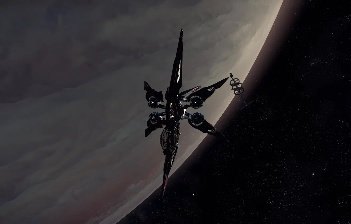 Photo wallpaper space, surface, planet, station, starship, Star Citizen, Khartu-Al