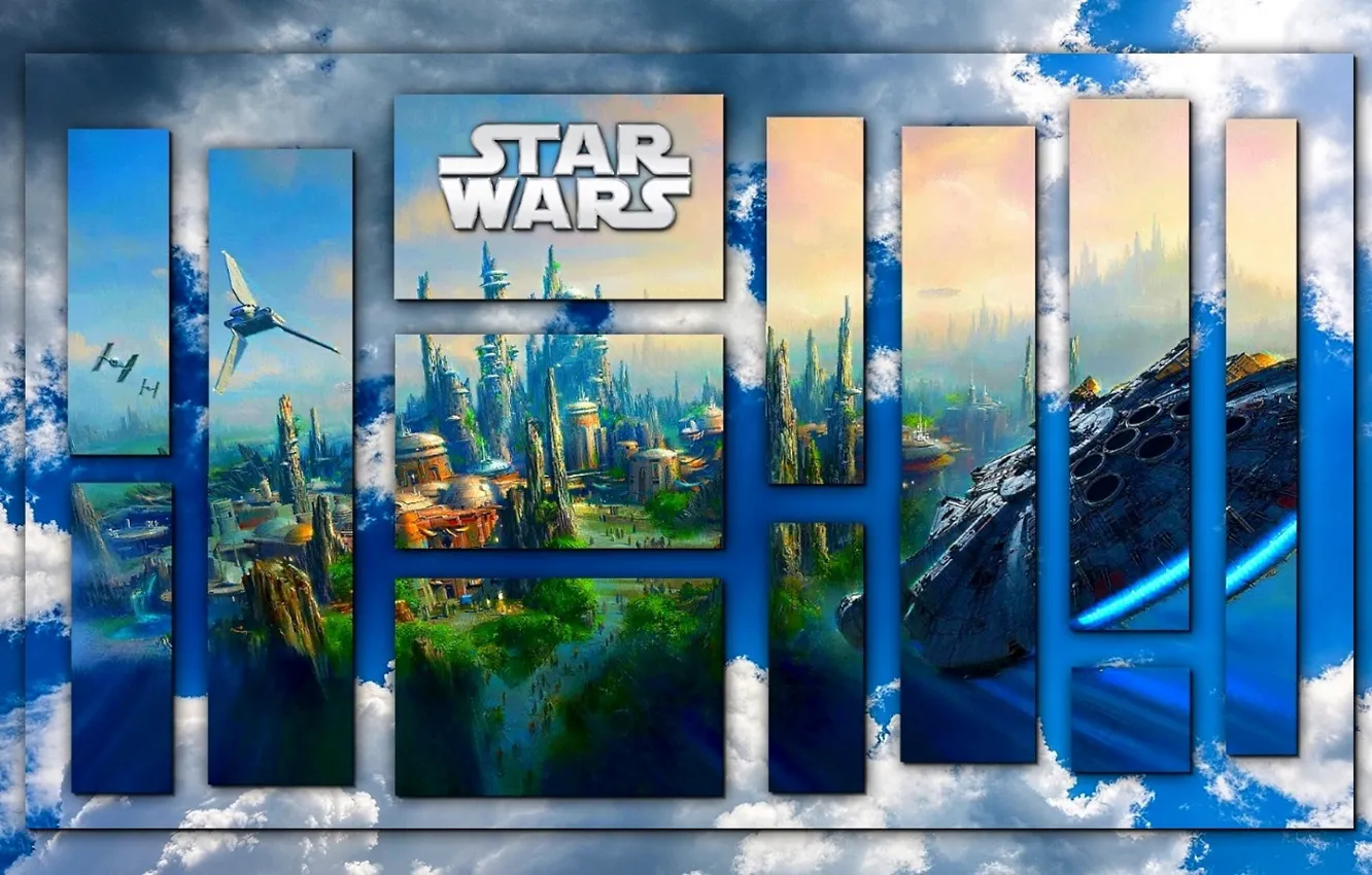 Photo wallpaper the sky, Star Wars, Falcon