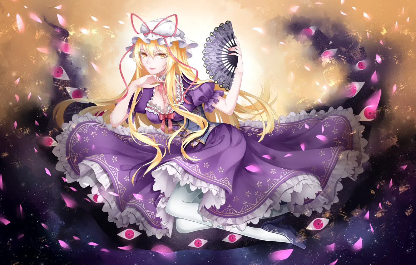 Photo wallpaper eyes, girl, Touhou, Touhou