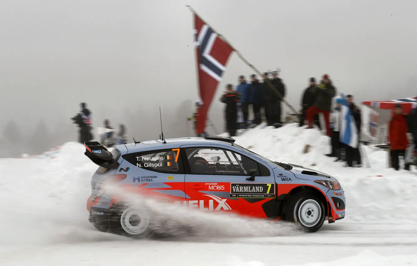 Photo wallpaper Profile, Ice, Hyundai, Sweden, WRC, Rally, Rally, Ice