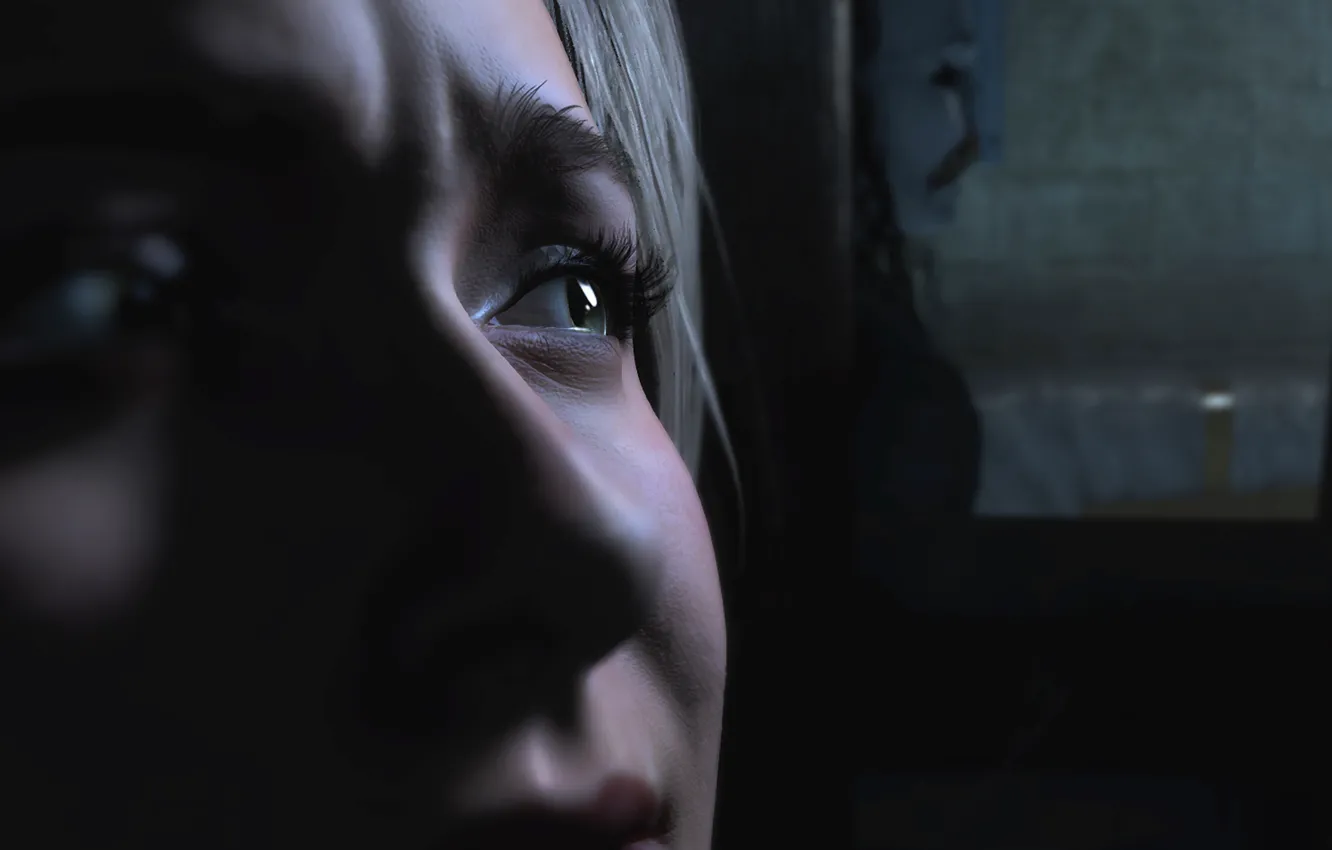 Photo wallpaper eyes, girl, face, horror, game, closeup, Until Dawn, To survive until Dawn.