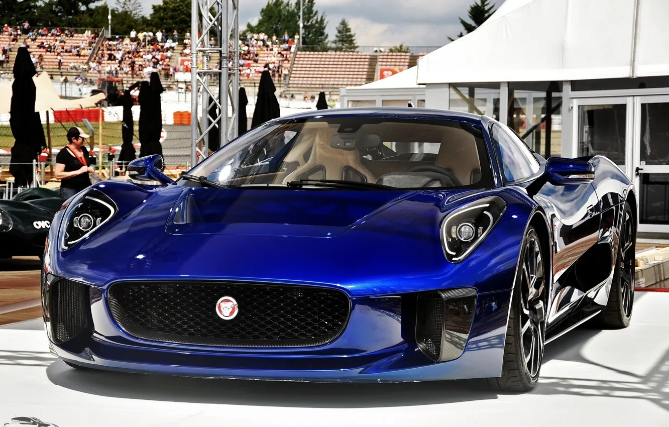 Photo wallpaper Concept, blue, Jaguar, C-X75, Jaguar C-X75 Concept