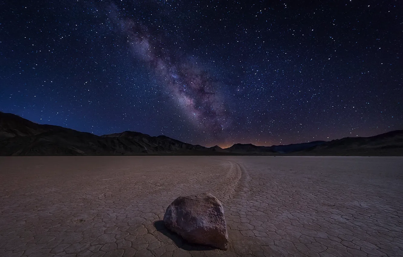 Photo wallpaper stars, The Milky Way, stars, milky way, Death Valley, death valley, Michael Zheng, Sailing stones