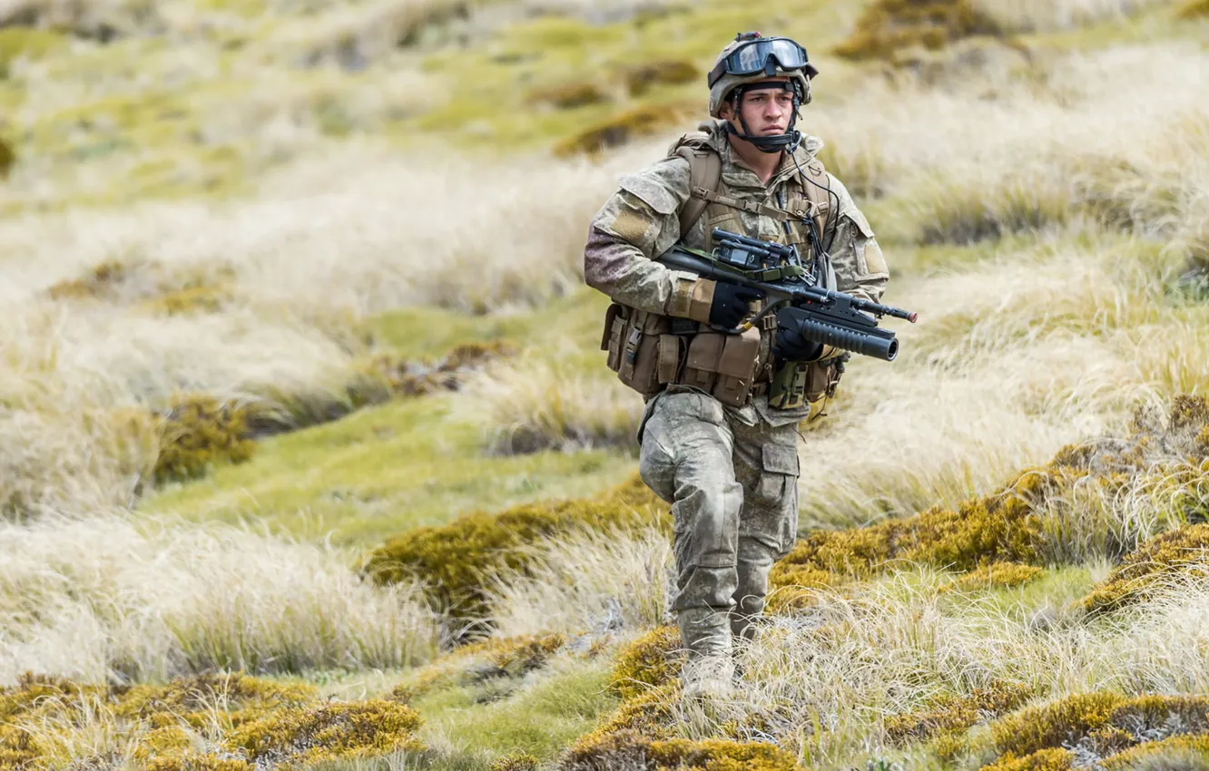 Photo wallpaper weapons, army, soldiers, New Zealand Defence Force
