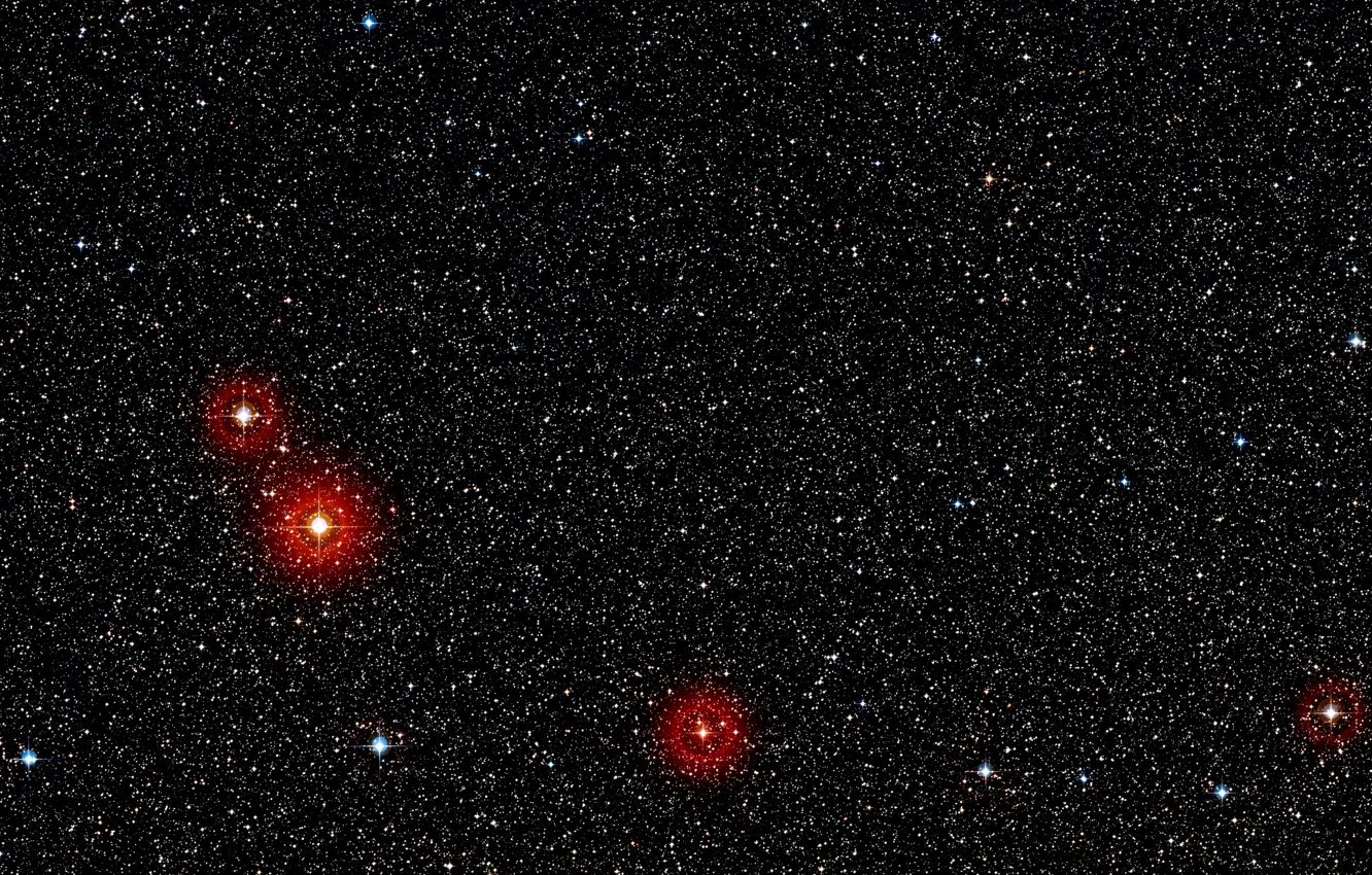 Photo wallpaper Stars, Galaxies, Milky Way, Digitized Sky Survey 2, DSS2, Constellation of Vela, Sky at Night