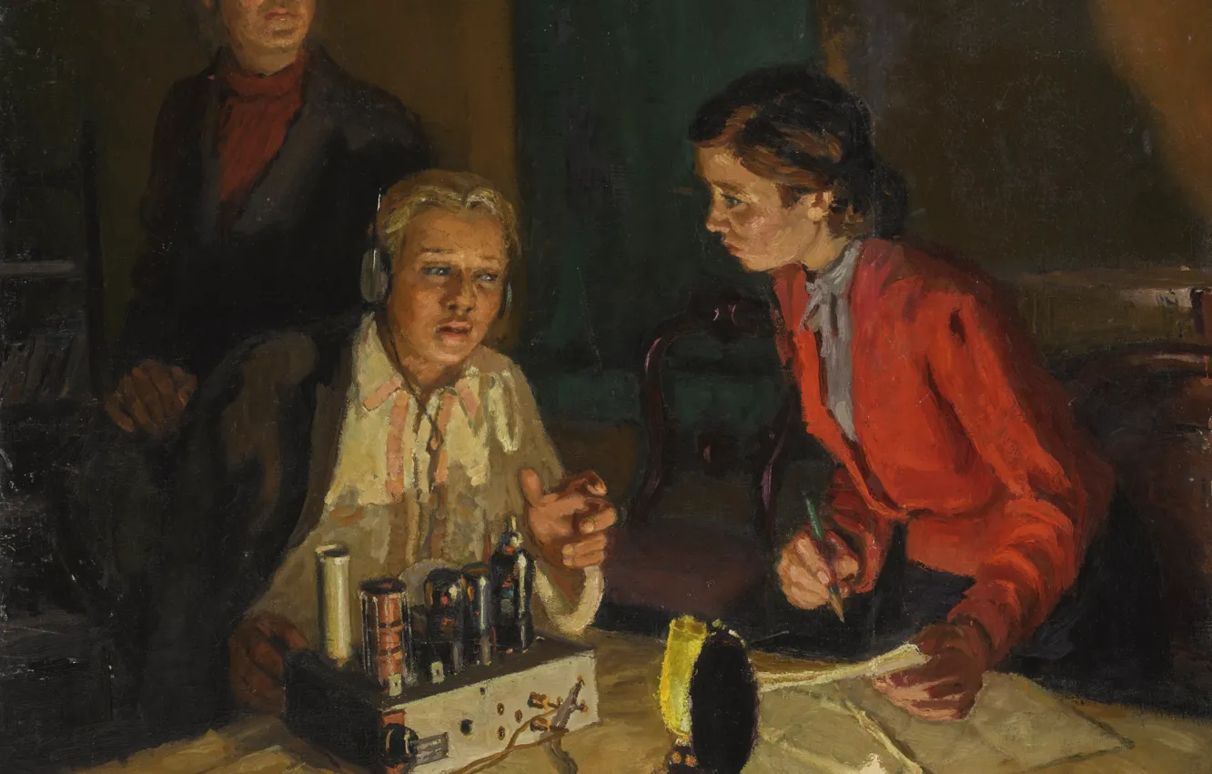 Photo wallpaper radio operator, SUPPORTERS, Zinovy Ivanovich Filippov