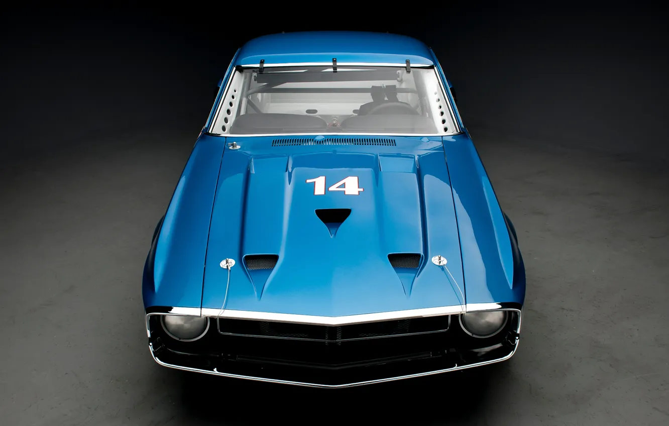 Photo wallpaper Shelby, blue, GT350, 1969 Shelby GT350