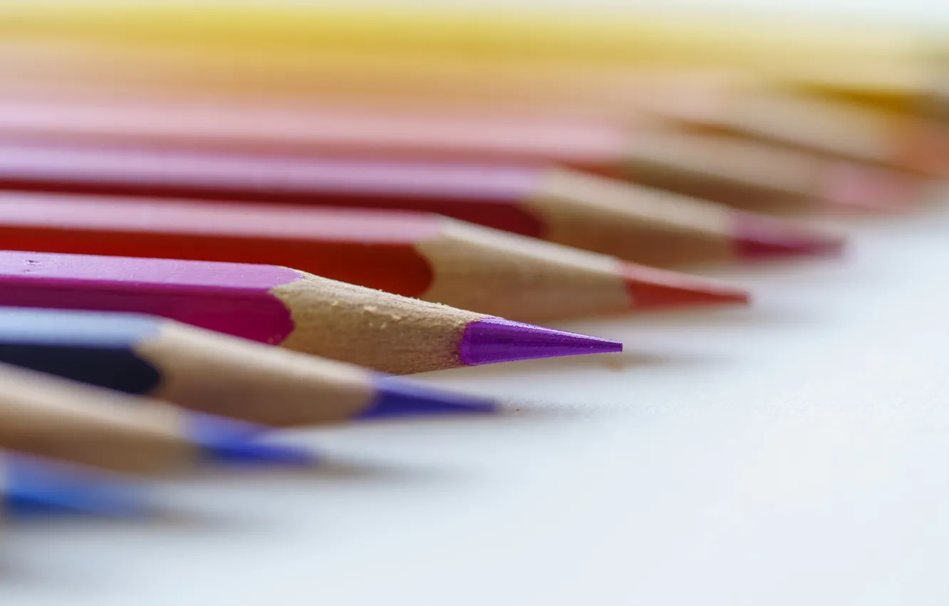 Photo wallpaper macro, background, pencils