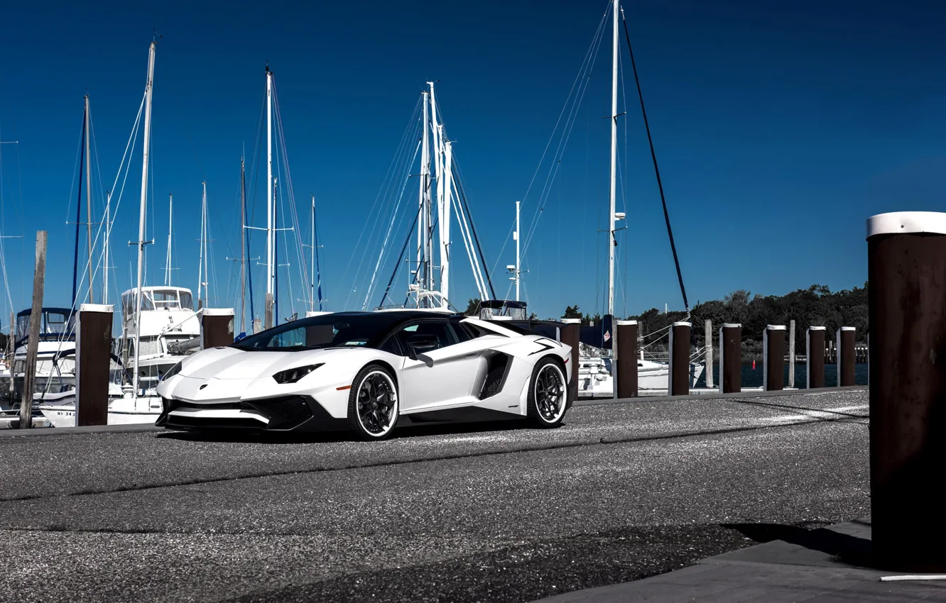 Photo wallpaper Lamborghini, Avendator, SV, Yacht