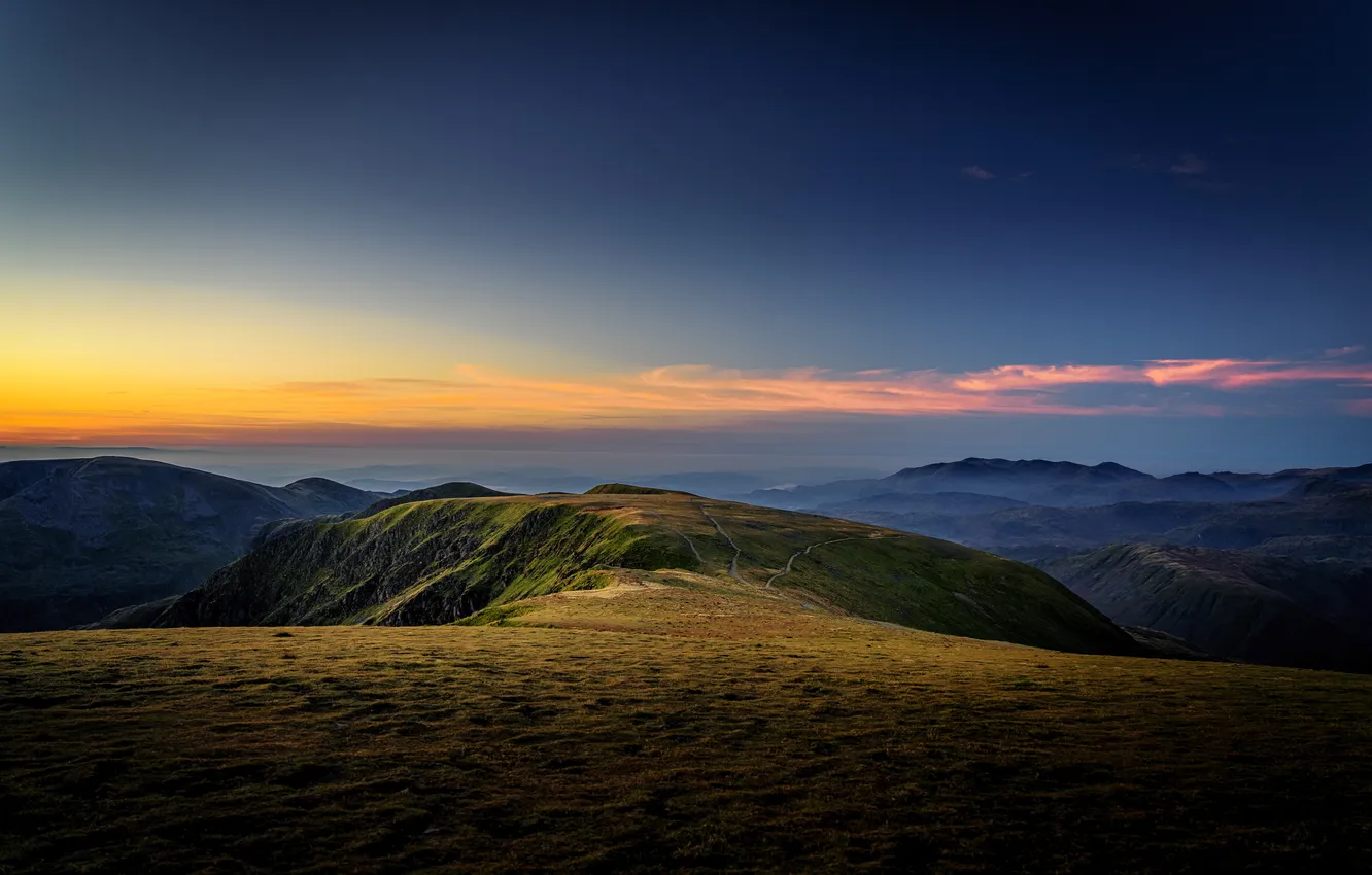 Photo wallpaper Mount Scenery, Natural Landscape, Slope, Mountain, Cloud