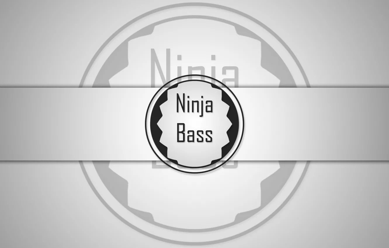 Photo wallpaper white, black, Ninja, Bass