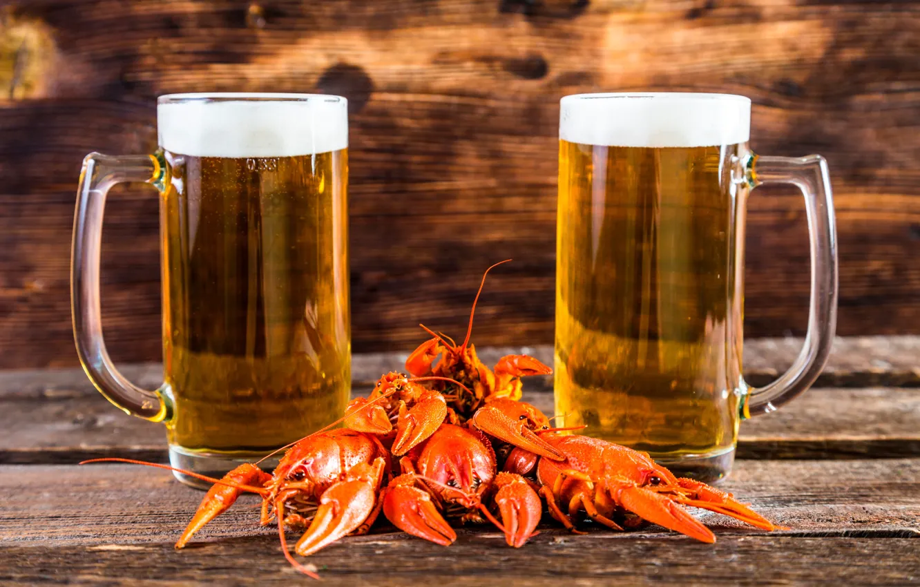 Photo wallpaper foam, red, beer, mug, cancers