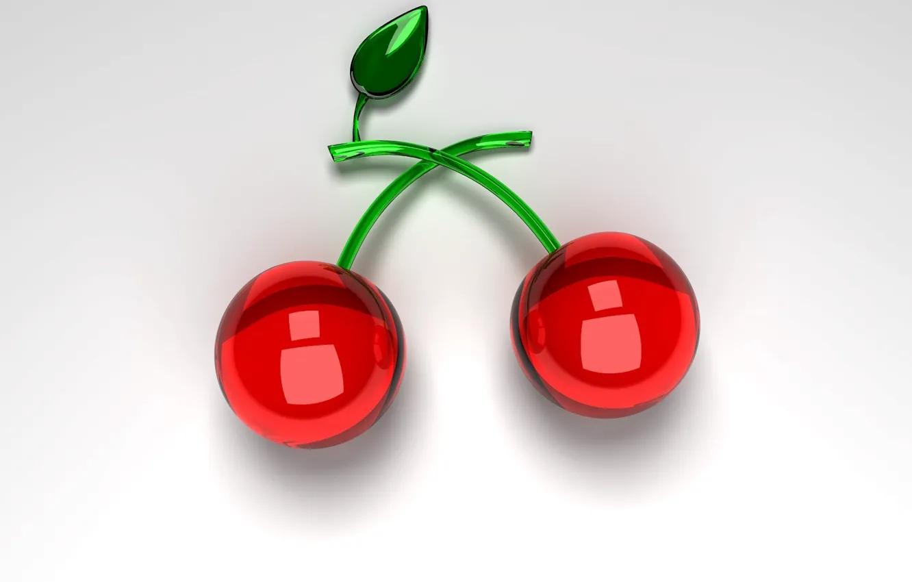 Photo wallpaper Glass, Cherry