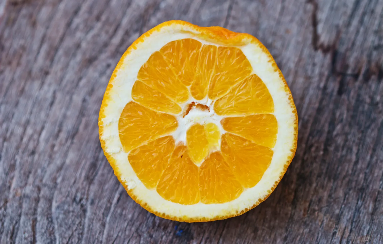 Photo wallpaper orange, half, orange, fruit