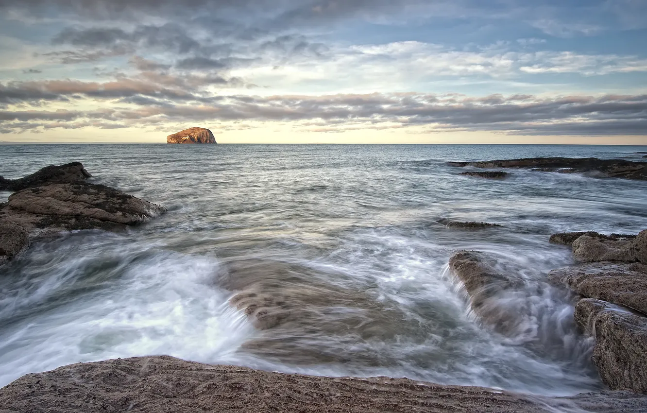 Photo wallpaper landscape, nature, coast, Scotland, North Berwick