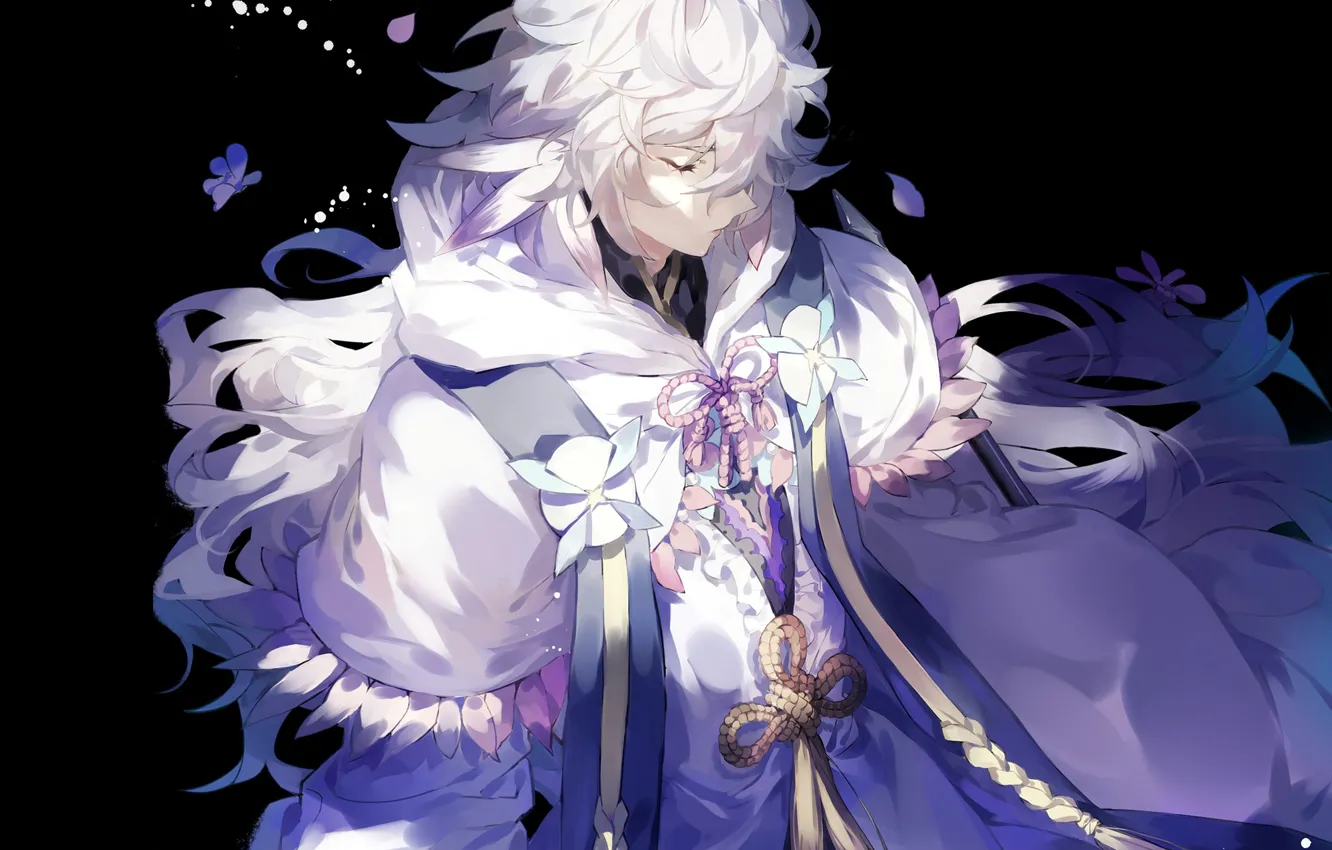 Photo wallpaper butterfly, MAG, profile, Merlin, Fate stay night, Fate / Stay Night, Fate / Grand Order, …